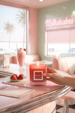 Geurkaars "Strawberry Milkshake Gourmand" - 200 g