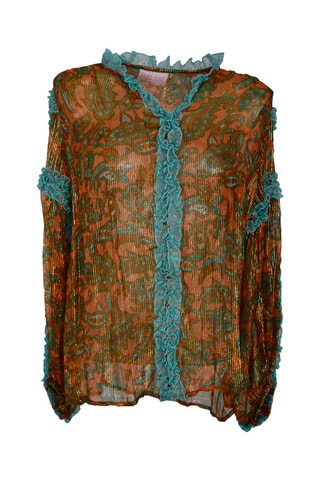 Blouse Romeo - Bleu et orange