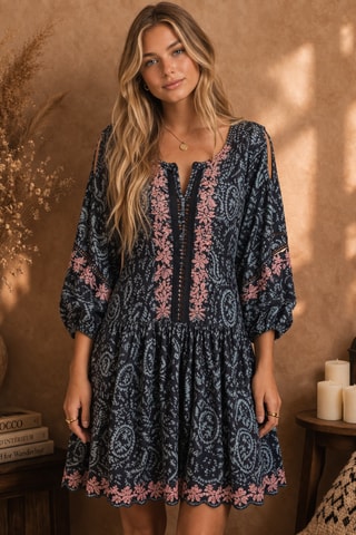 Robe courte Darling - Bleu