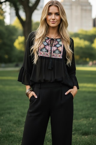 Blusa Moss - Negro