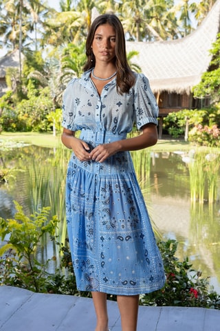 Vestido camisero - Azul