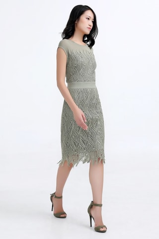 Vestido midi - Caqui