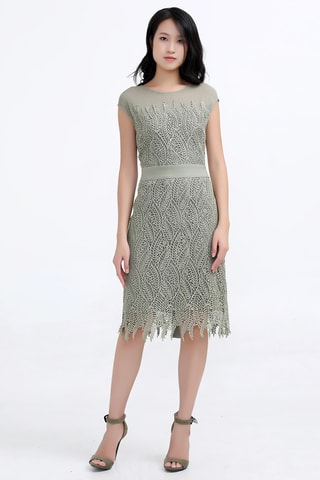 Vestido midi - Caqui