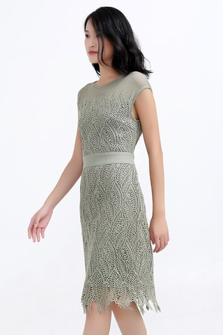Vestido midi - Caqui