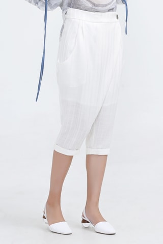 Pantaloni capri - Bianco