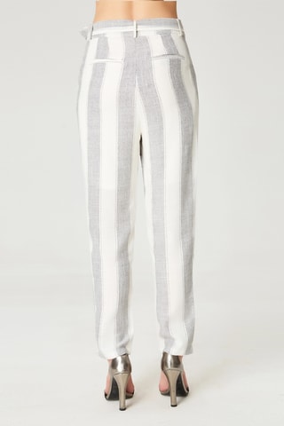 Pantaloni cigarette a vita alta - Blu
