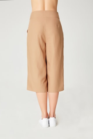 Pantaloni capri in lino - Beige