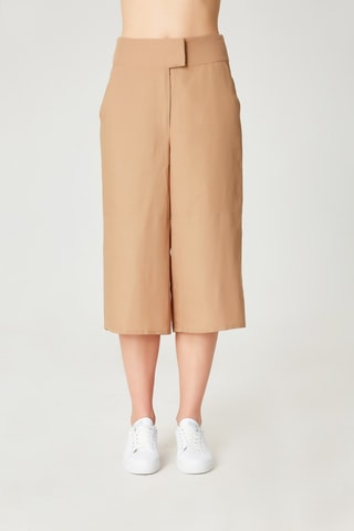 Pantaloni capri in lino - Beige