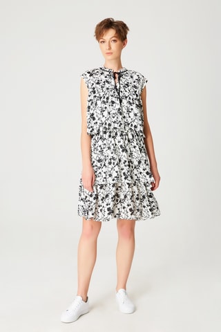 Vestido evasé - Blanco