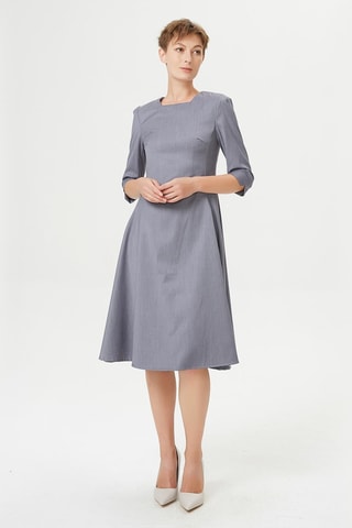 Vestido midi - Gris