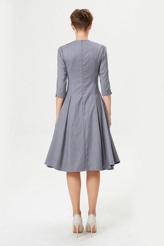 Vestido midi - Gris