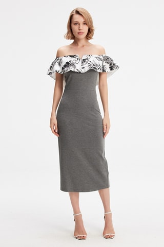 Abito bustier - Grigio