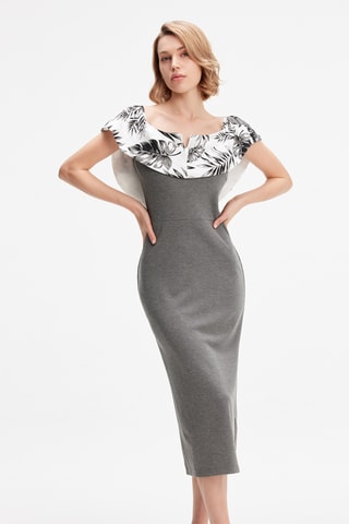 Abito bustier - Grigio