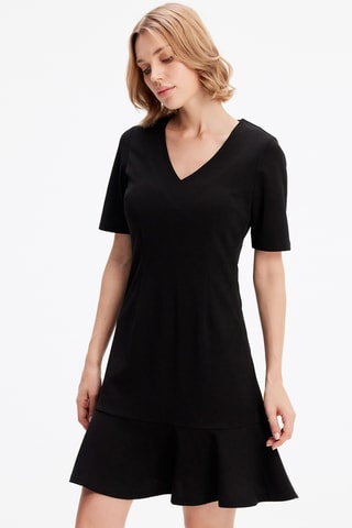 Vestido evasé - Negro