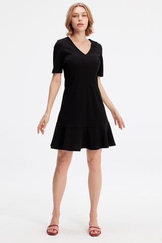 Vestido evasé - Negro