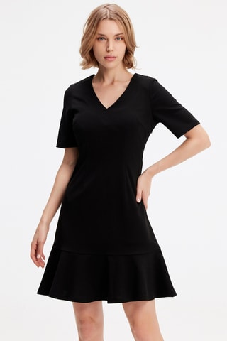Vestido evasé - Negro