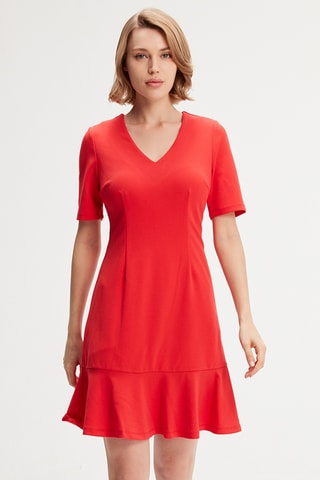 Vestido evasé - Rojo