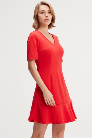 Vestido evasé - Rojo