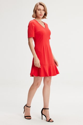 Vestido evasé - Rojo