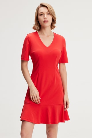 Vestido evasé - Rojo