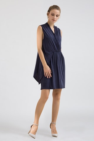 Abito con volant - Blu