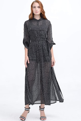 Vestido camisero - Negro