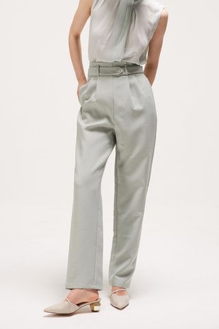 Pantaloni a vita alta - Verde
