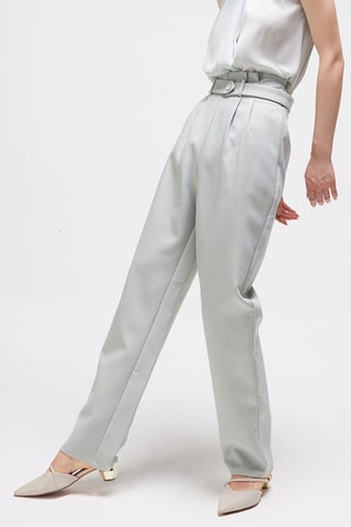 Pantaloni a vita alta - Verde