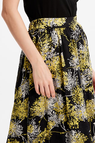 Falda larga de talle alto - Negro