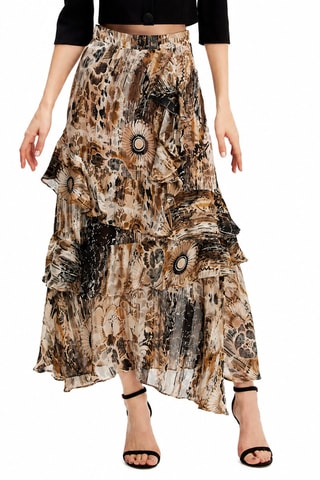 Falda larga - Beige
