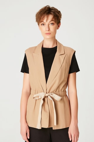 Chaleco de lino - Beige