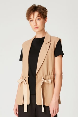 Chaleco de lino - Beige