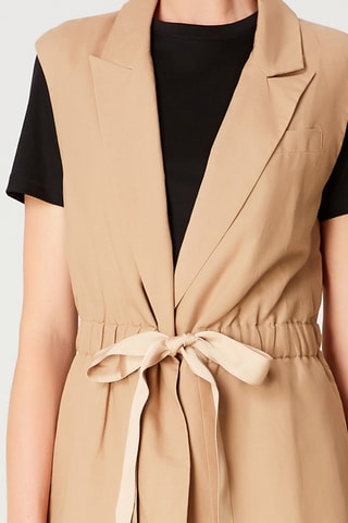 Chaleco de lino - Beige