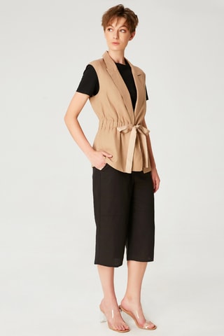 Chaleco de lino - Beige
