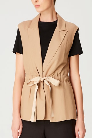 Chaleco de lino - Beige
