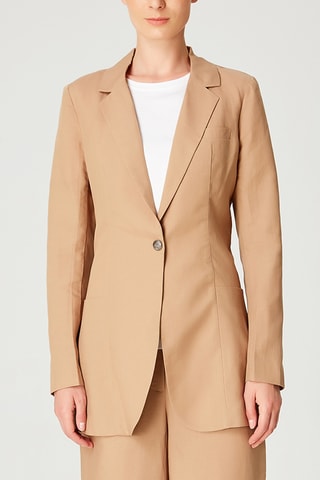 Blazer de lino - Beige