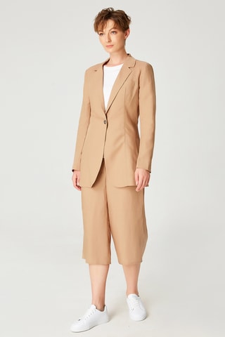 Blazer de lino - Beige