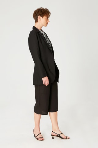 Blazer de lino - Negro