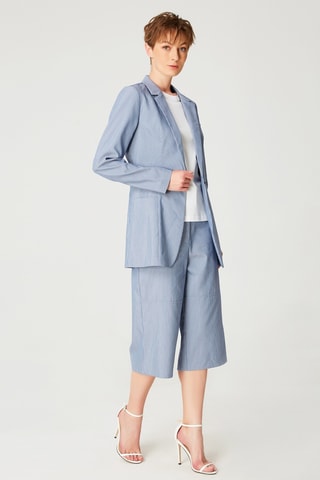 Blazer de lino - Azul