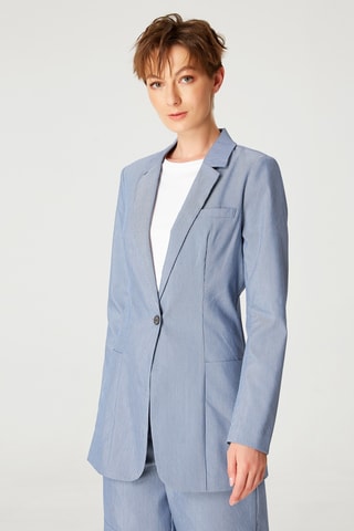 Blazer de lino - Azul