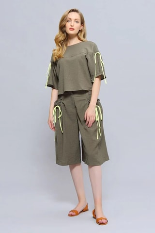 Pantaloni capri - Kaki