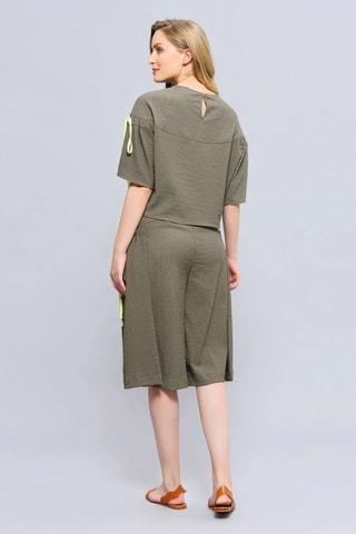 Pantaloni capri - Kaki