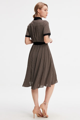 Vestido midi - Marrón