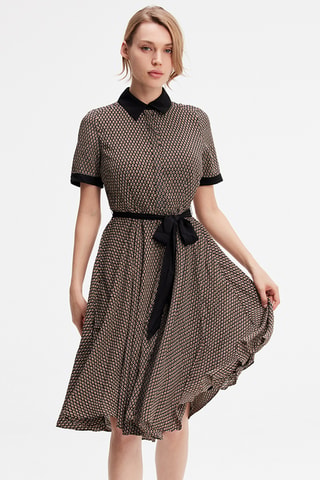 Vestido midi - Marrón