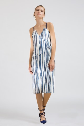 Vestido cruzado - Azul