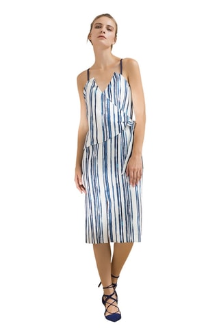 Vestido cruzado - Azul