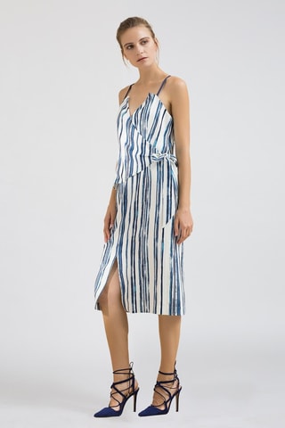 Vestido cruzado - Azul