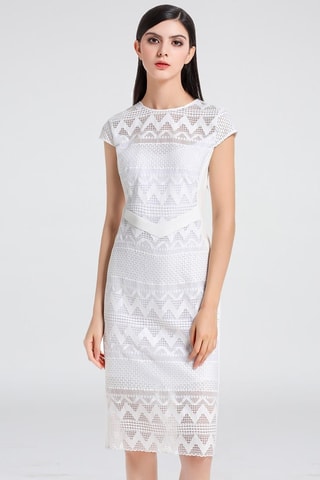 Vestido de tubo - Blanco
