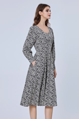 Vestido midi - Negro