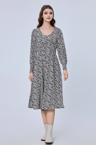 Vestido midi - Negro